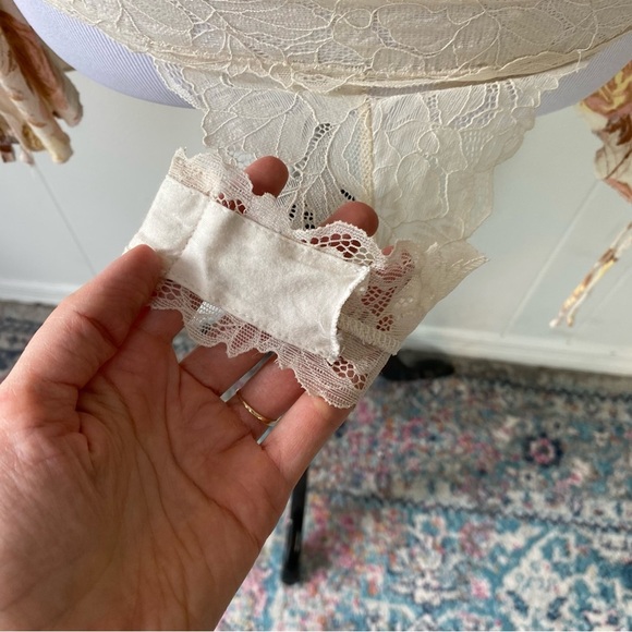 Free People Intimately Everything's Rosy Bodysuit In Tea Combo SZ XS Bell Sleeve - Picture 9 of 16